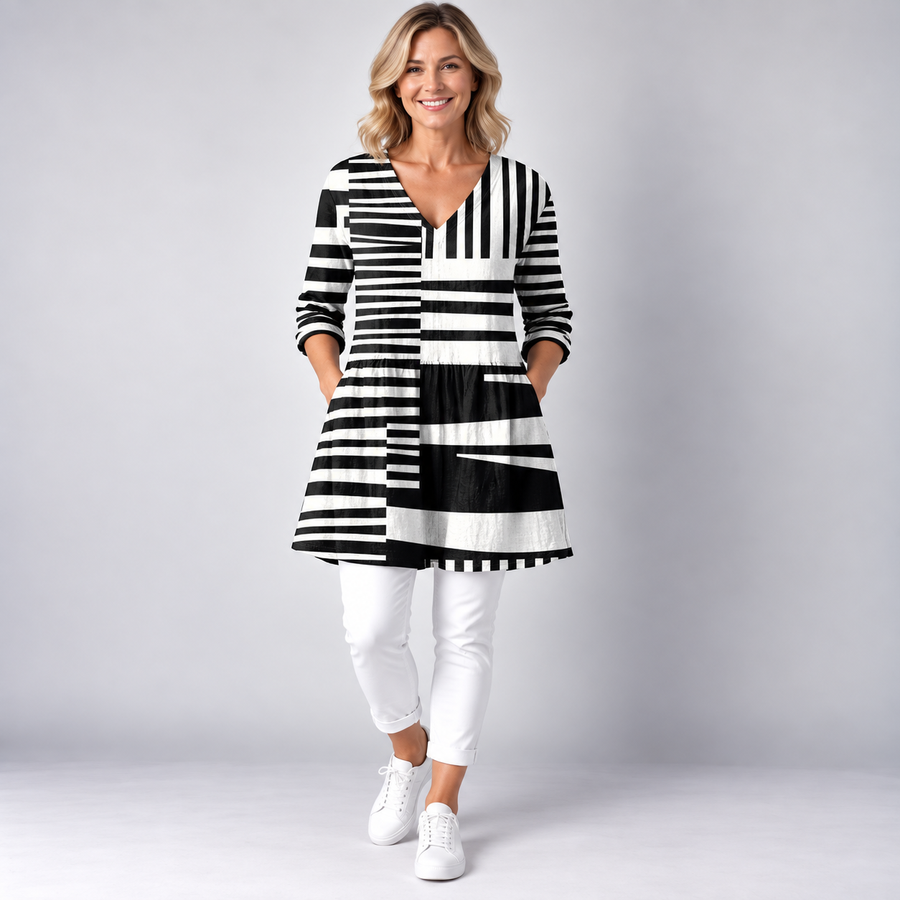 Sophie | Long Blouse with V-Neck