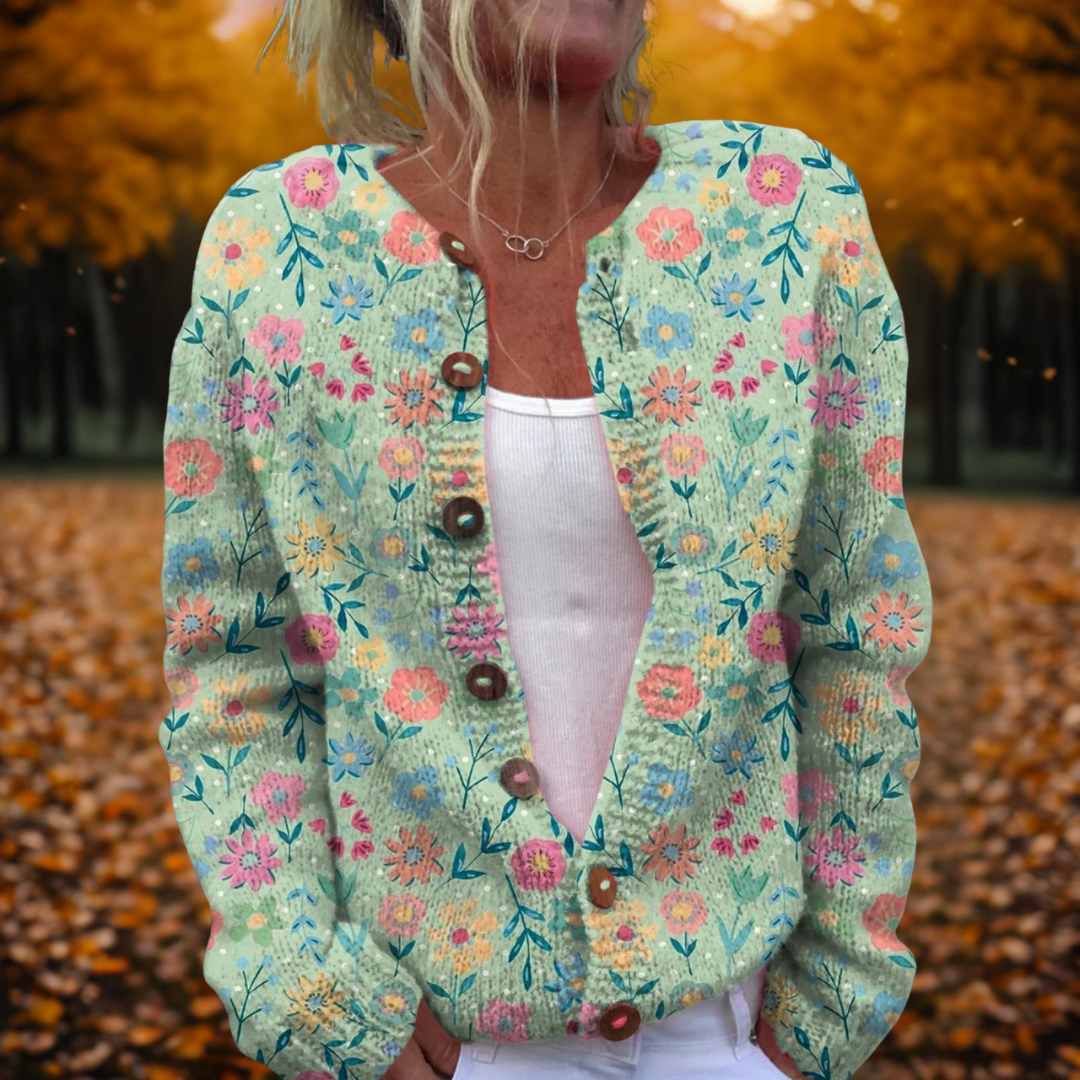 Amy - Floral Design Cardigan