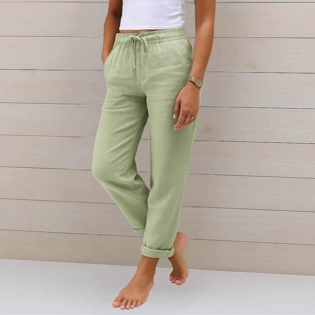 Adrianna Premium Linen Stretch Trousers
