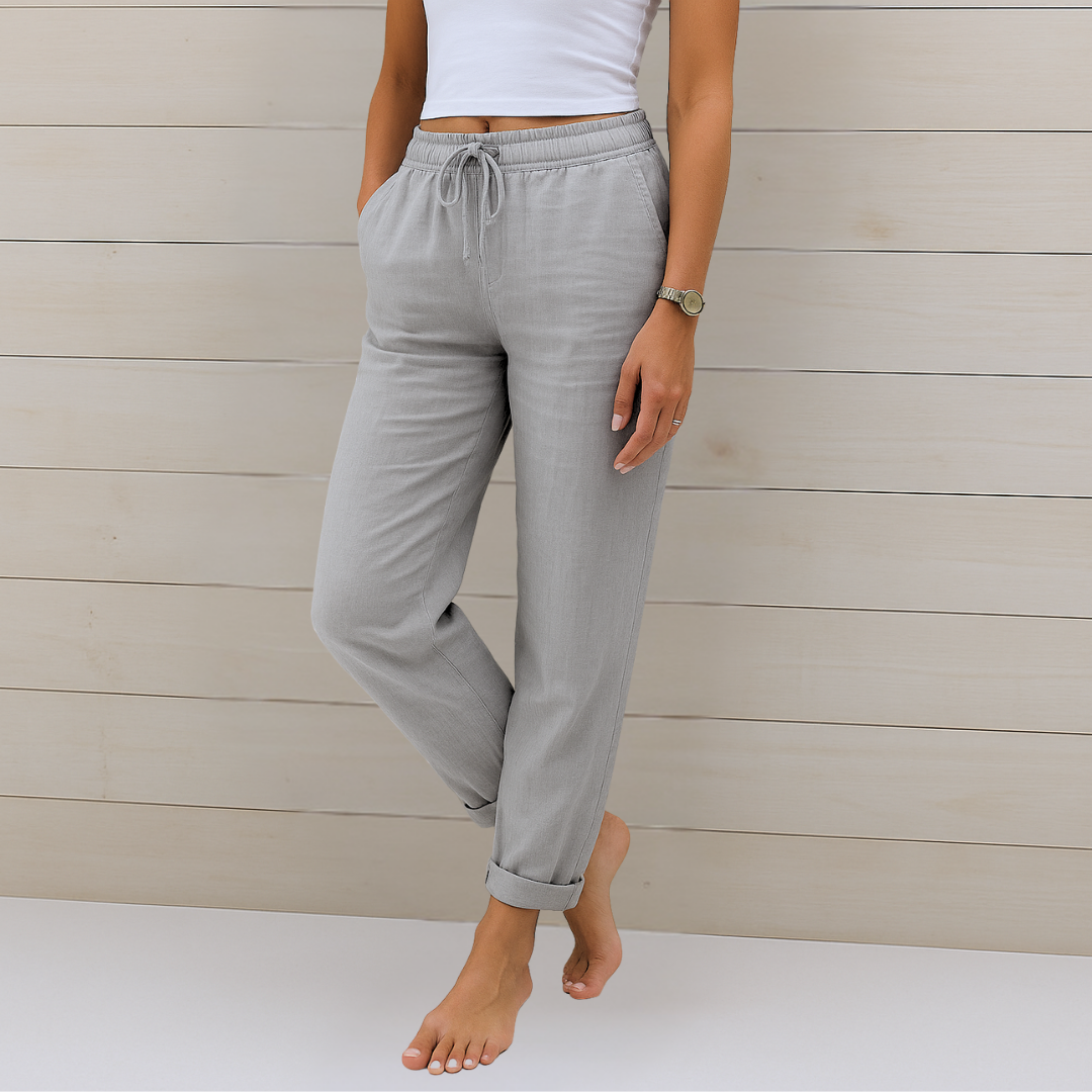 Adrianna Premium Linen Stretch Trousers