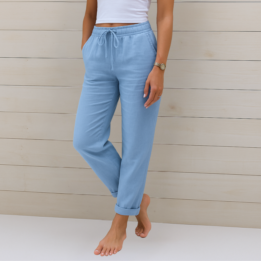 Adrianna Premium Linen Stretch Trousers