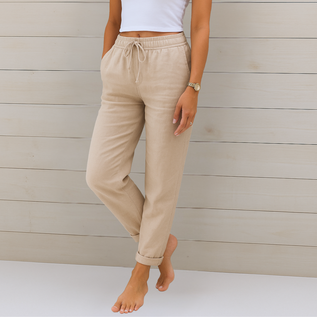 Adrianna Premium Linen Stretch Trousers