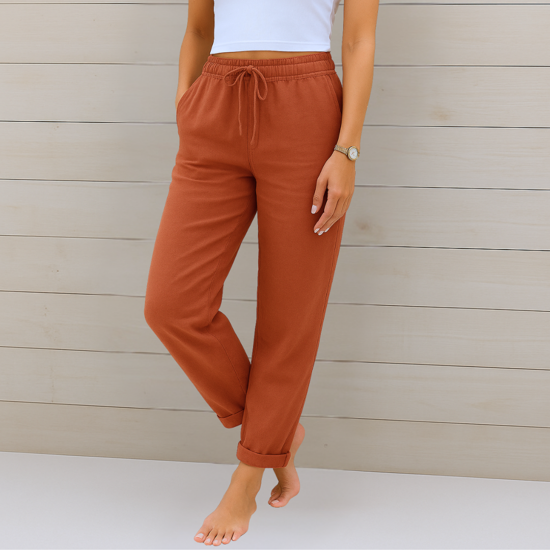 Adrianna Premium Linen Stretch Trousers