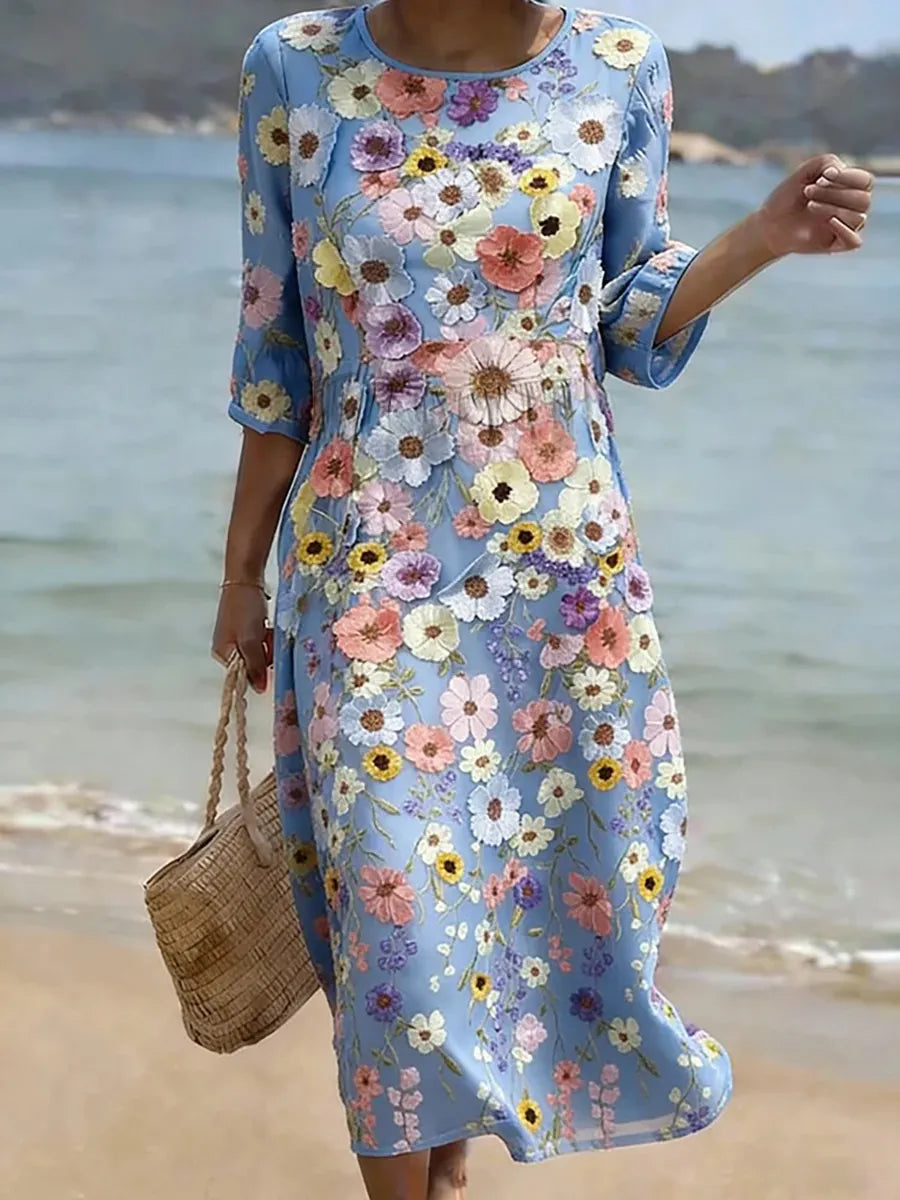 Brooke | Elegant Floral Printed Dress