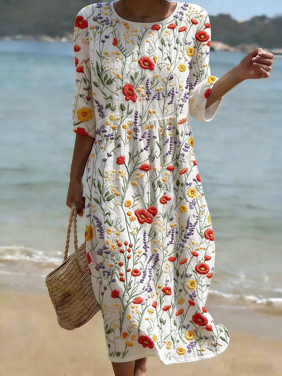 Nicole | Elegant Floral Printed Dress