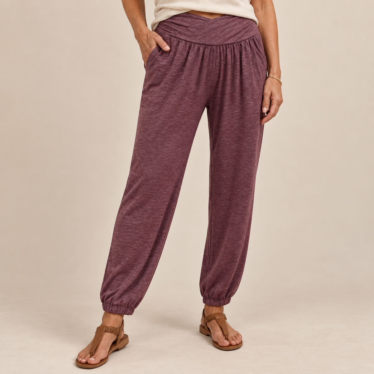 Solid Colour Casual Pants