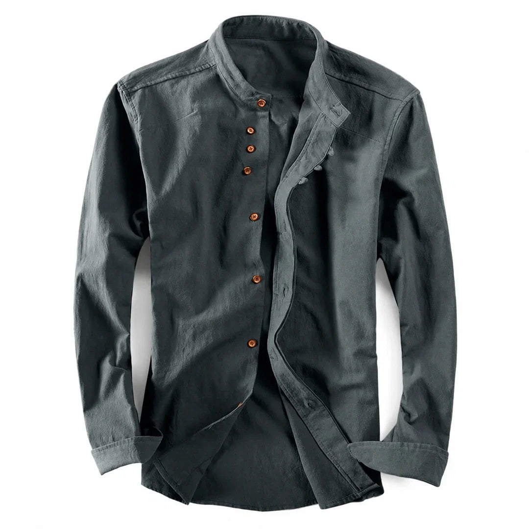 Kyoto - Men's Band Collar Shirt