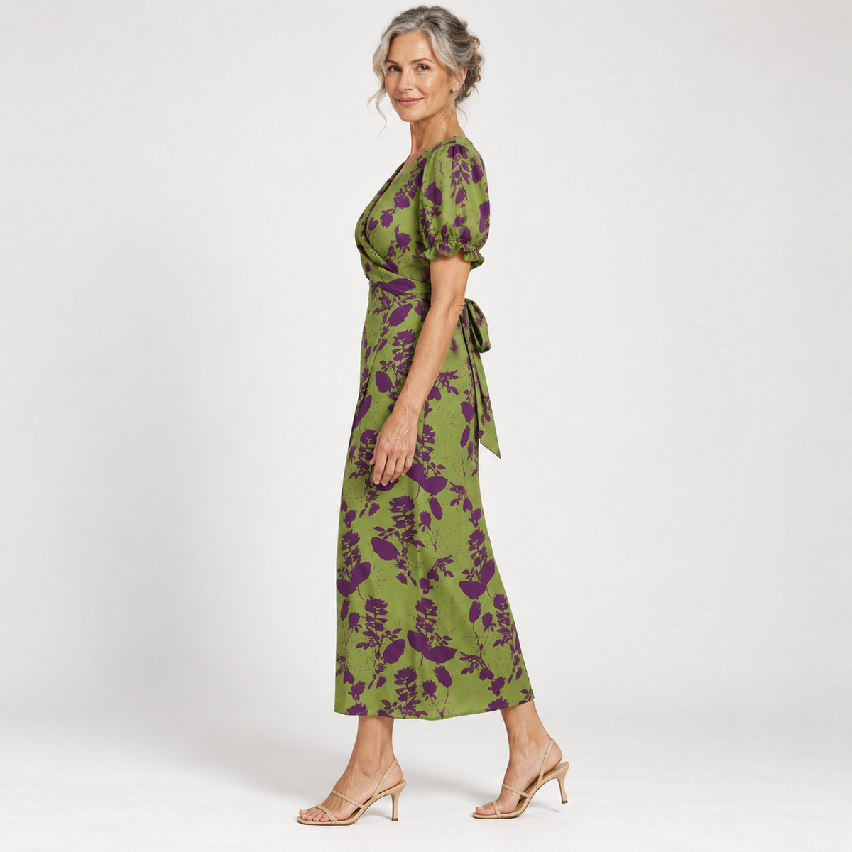 Serena | Floral Wrap Midi Dress
