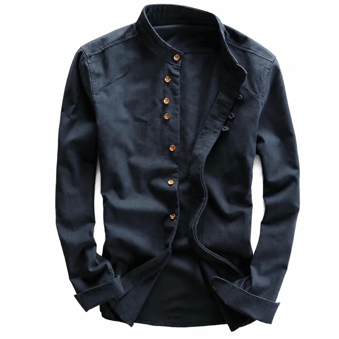 Kyoto - Men's Band Collar Shirt