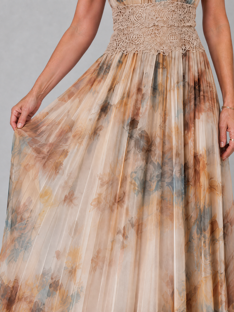Seraphina | Watercolour Halter Maxi Dress