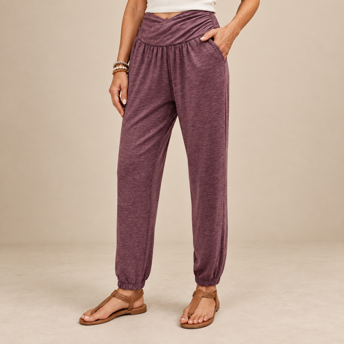 Solid Colour Casual Pants