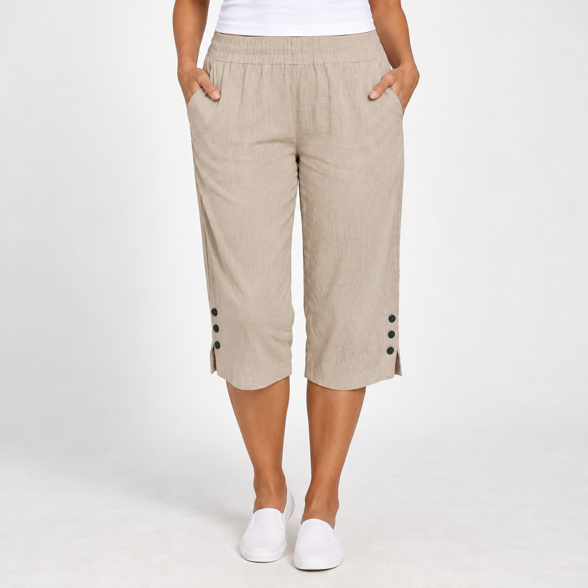 Tessa | Relaxed Cotton Capri Pants