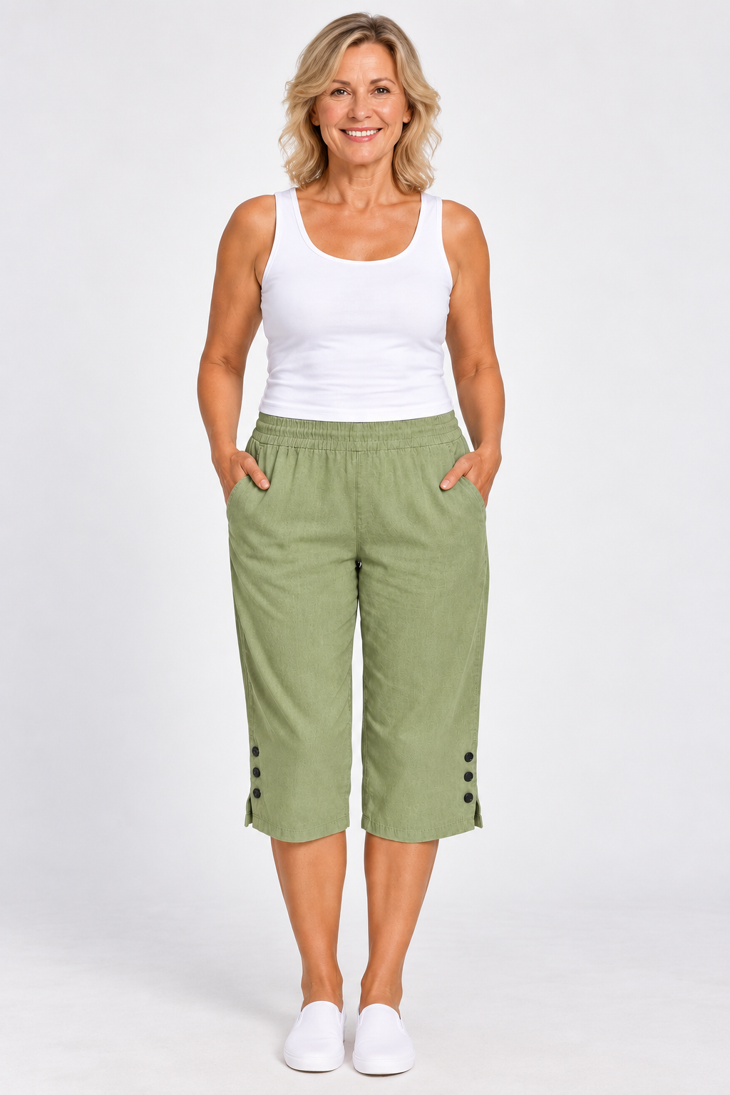 Tessa | Relaxed Cotton Capri Pants