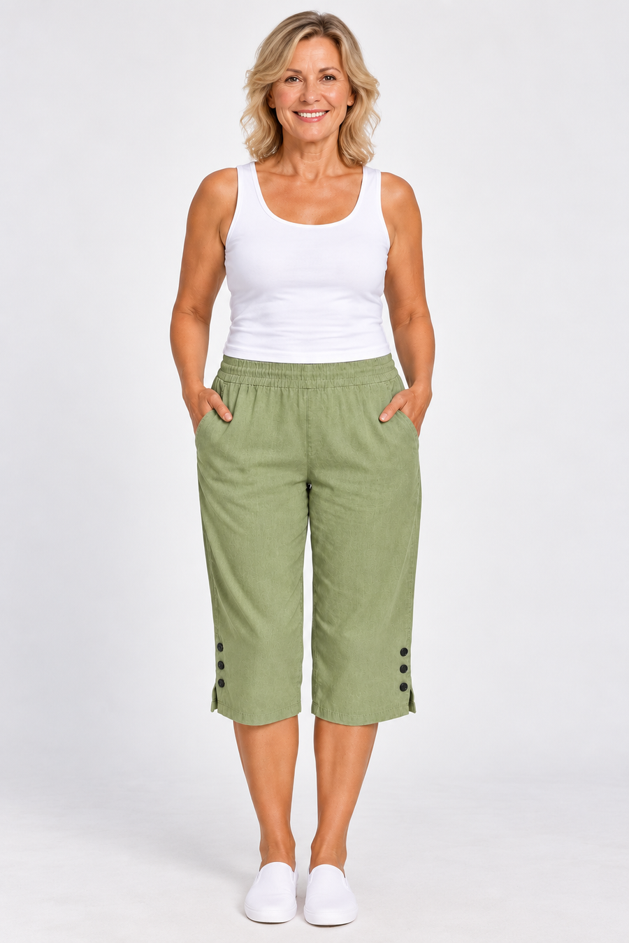 Tessa | Relaxed Cotton Capri Pants