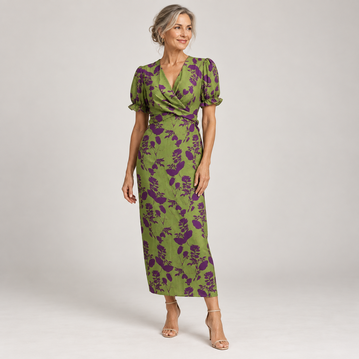 Serena | Floral Wrap Midi Dress
