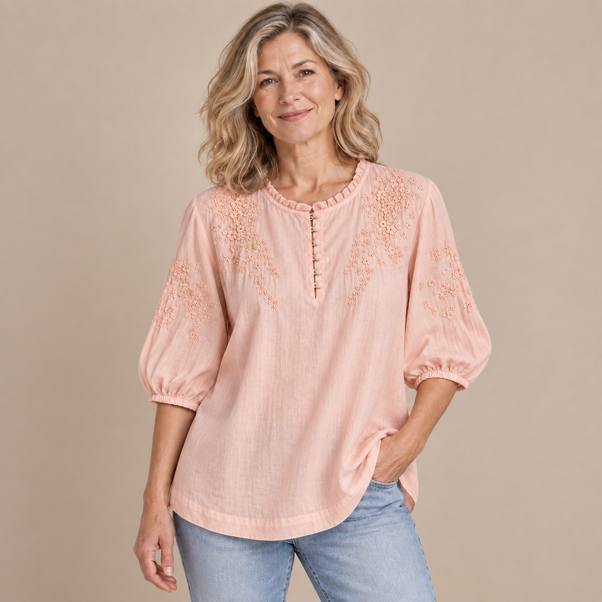 Rosalie | Embroidered Cotton Blouse
