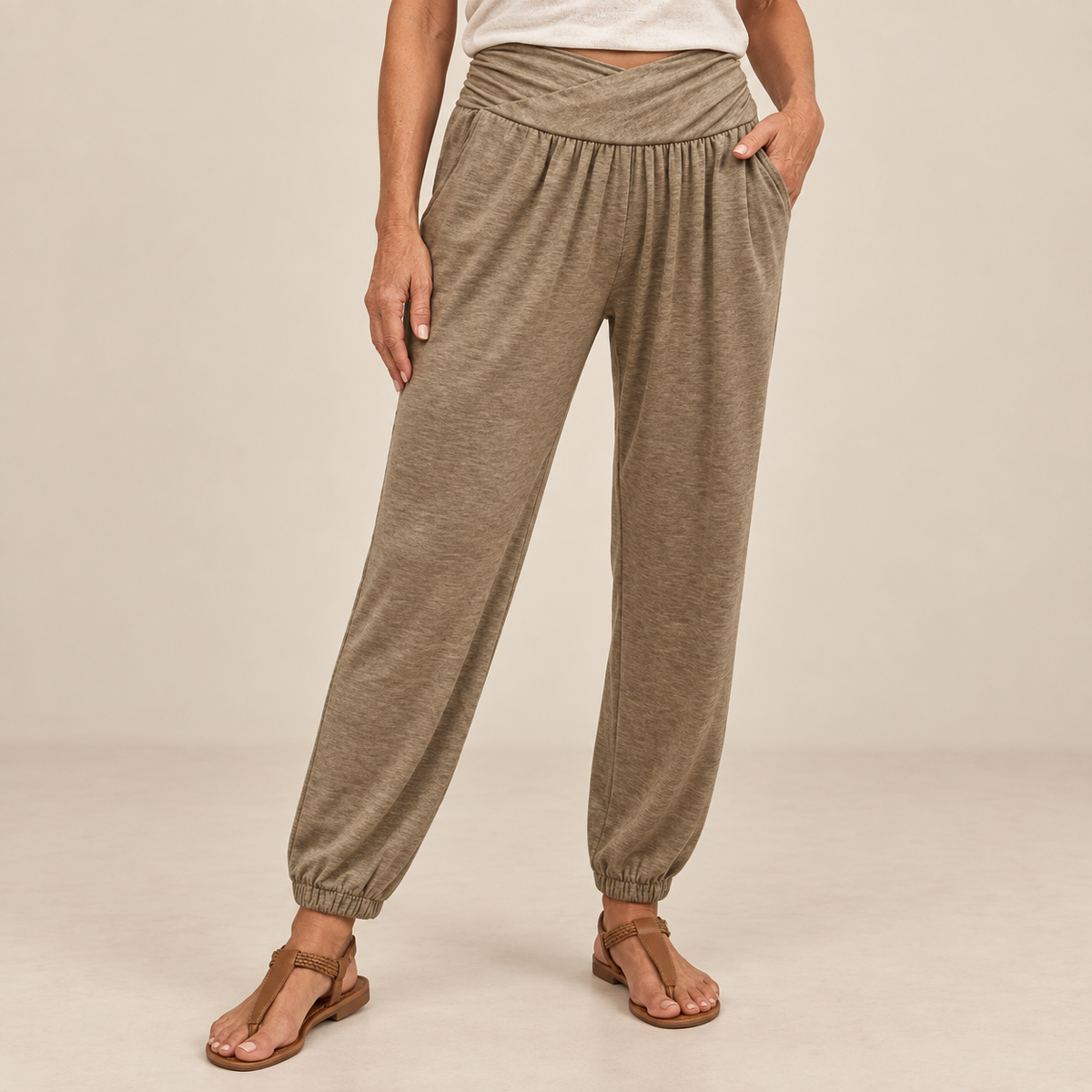 Solid Colour Casual Pants