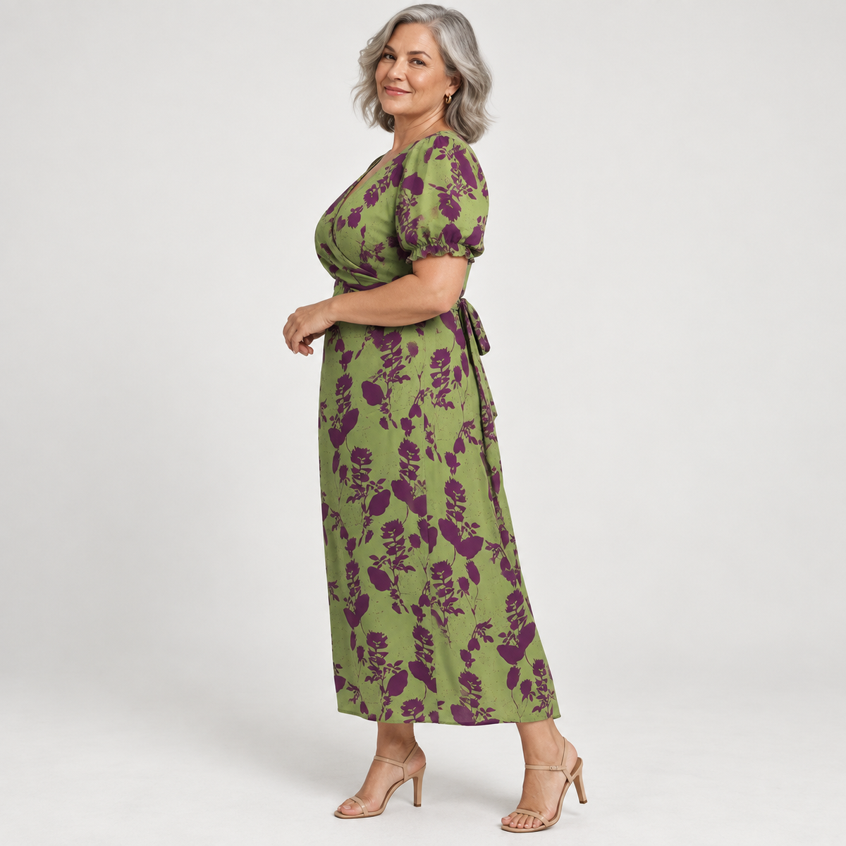 Serena | Floral Wrap Midi Dress