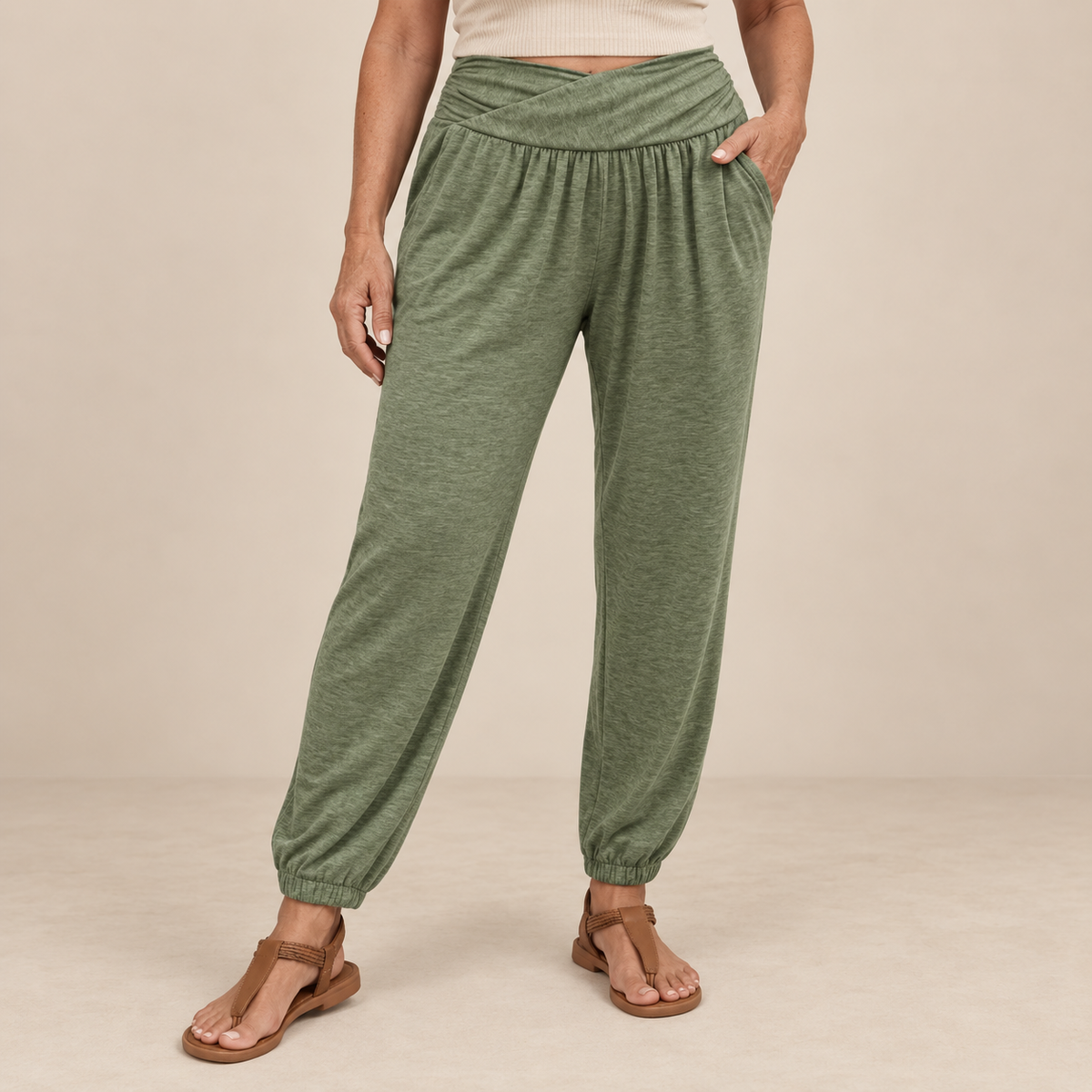 Solid Colour Casual Pants