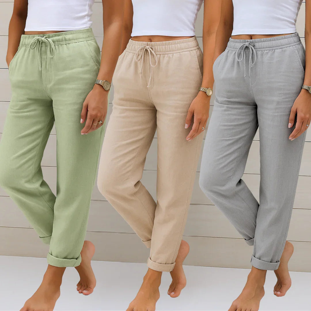 Adrianna Premium Linen Stretch Trousers