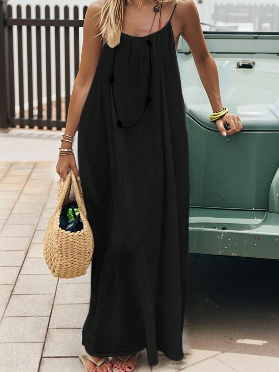 Grace | Solid Halter Maxi Dress
