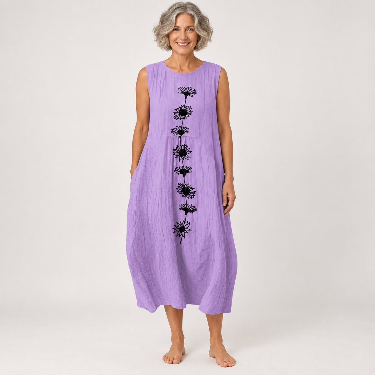 Vivienne | Artistic Relaxed Midi Dress