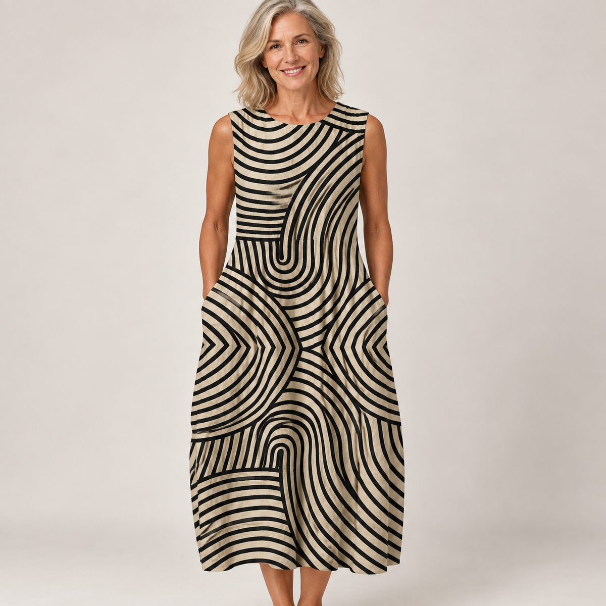 Lucienne | Artistic Relaxed Midi Dress