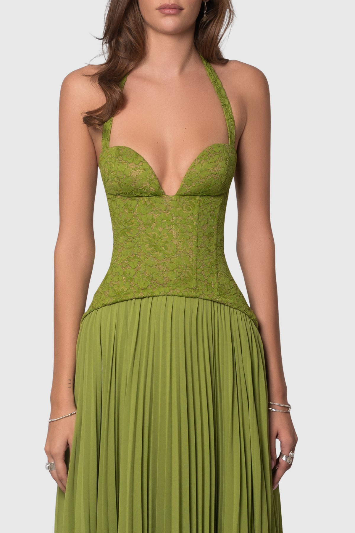 Cevao Halter Corset Maxi Dress