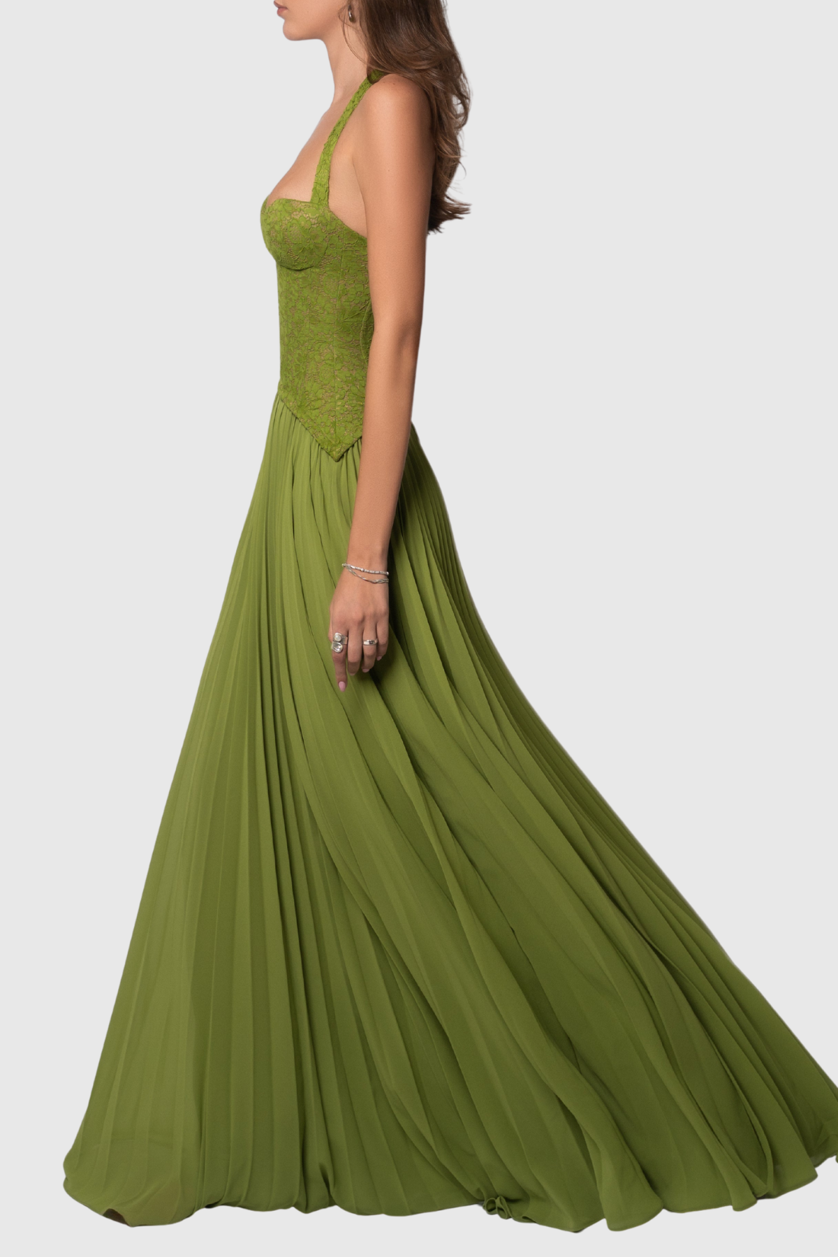 Cevao Halter Corset Maxi Dress
