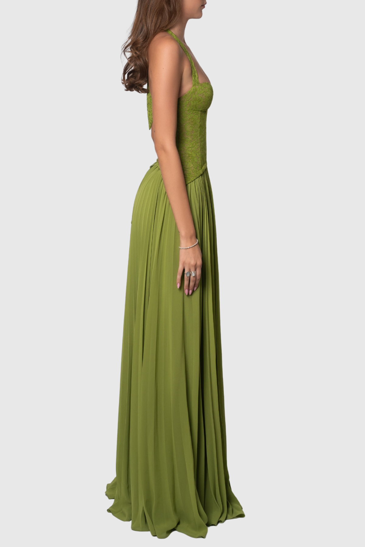 Cevao Halter Corset Maxi Dress