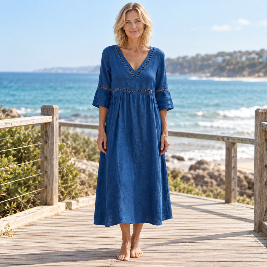 Lenora | Relaxed Lace Midi Dress