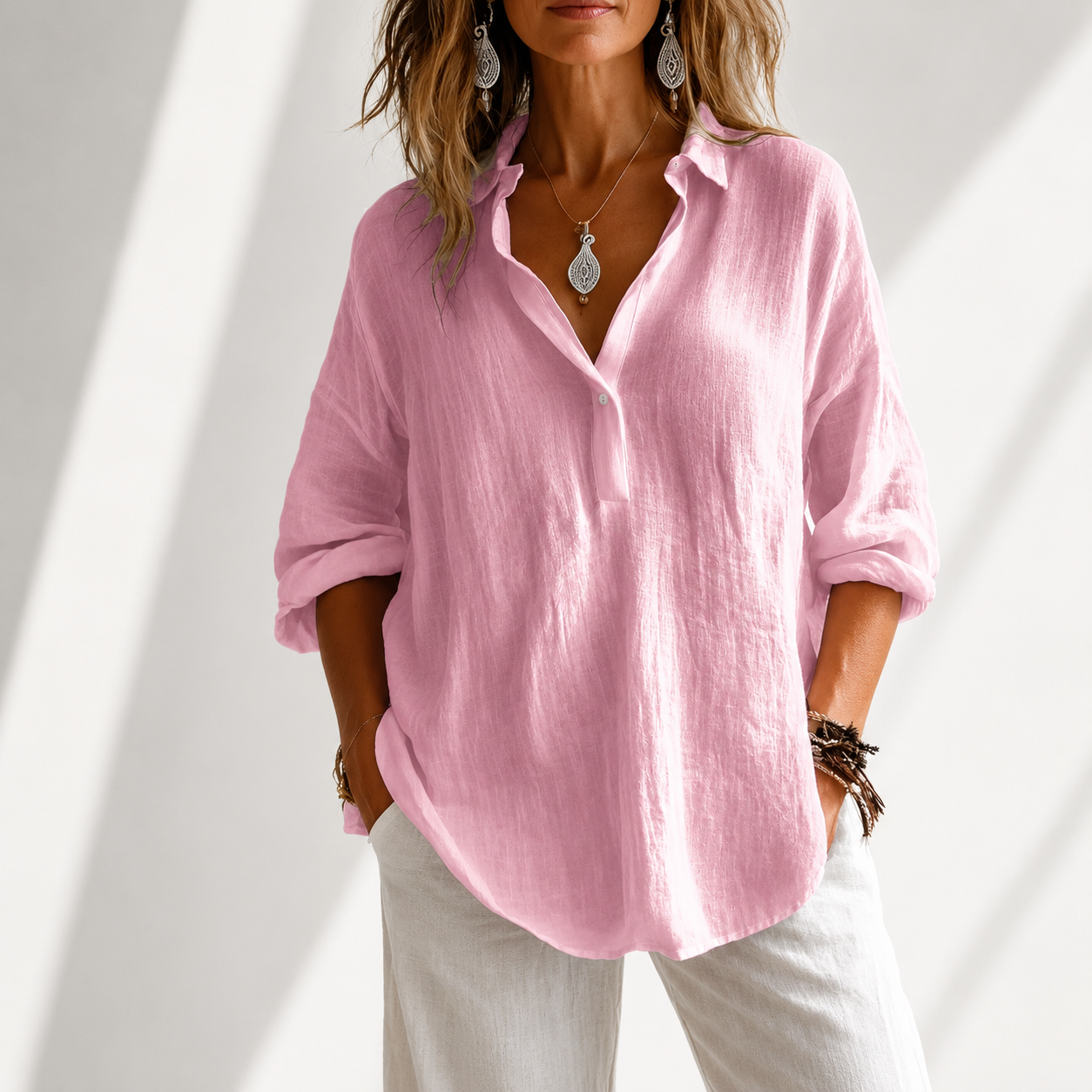 Maren | Cotton Linen Blouse