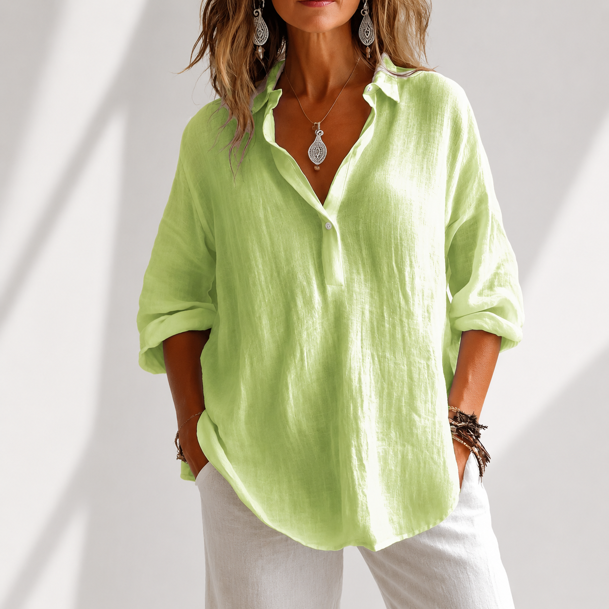 Maren | Cotton Linen Blouse