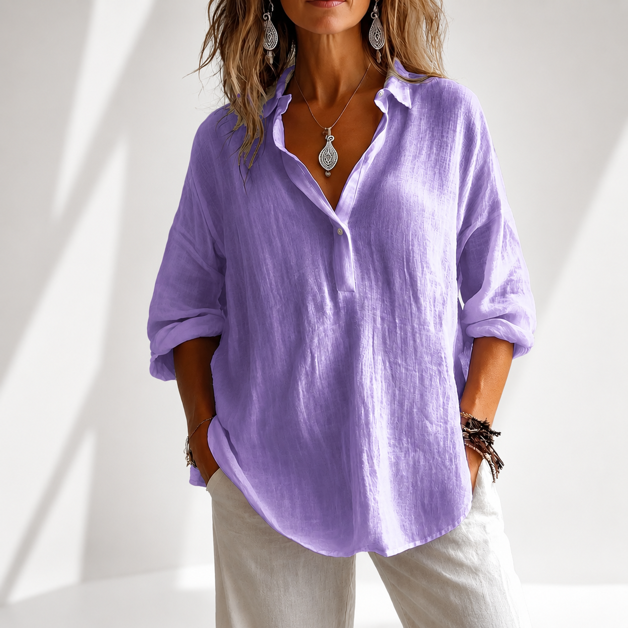 Maren | Cotton Linen Blouse