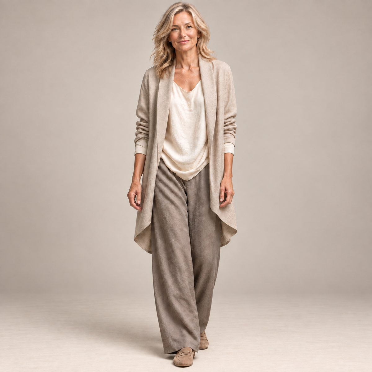 Edwina Three-Piece Wide-Leg Suit Set