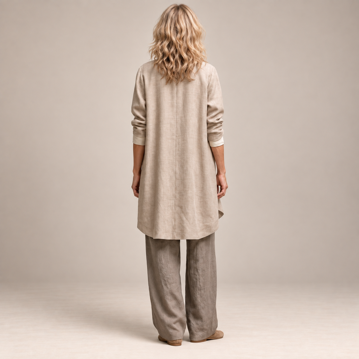 Edwina Three-Piece Wide-Leg Suit Set