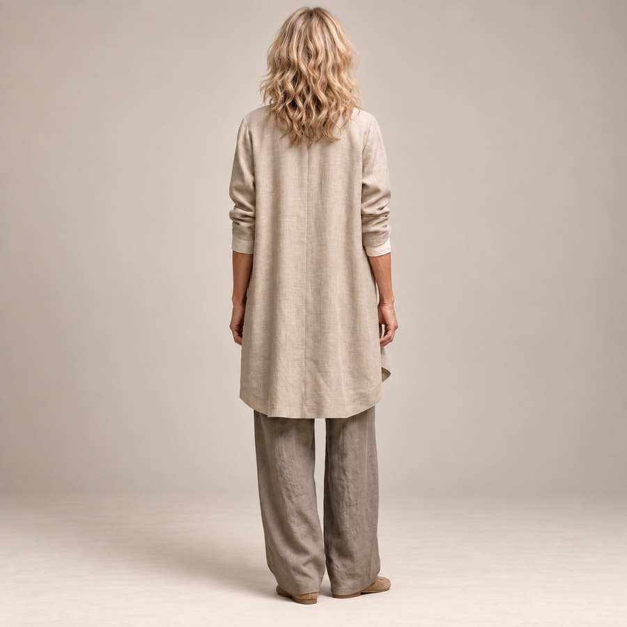 Edwina Three-Piece Wide-Leg Suit Set