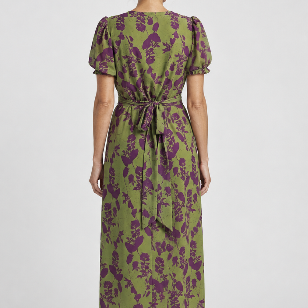 Serena | Floral Wrap Midi Dress