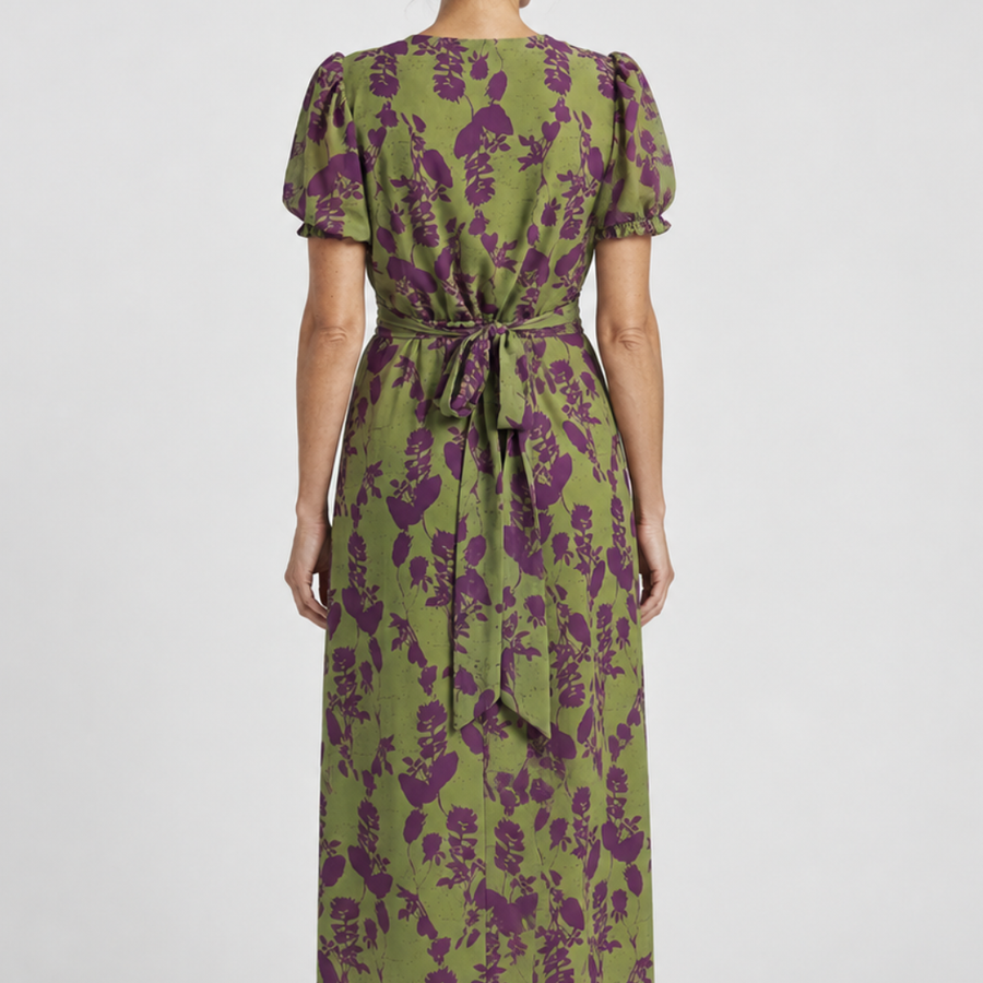 Serena | Floral Wrap Midi Dress
