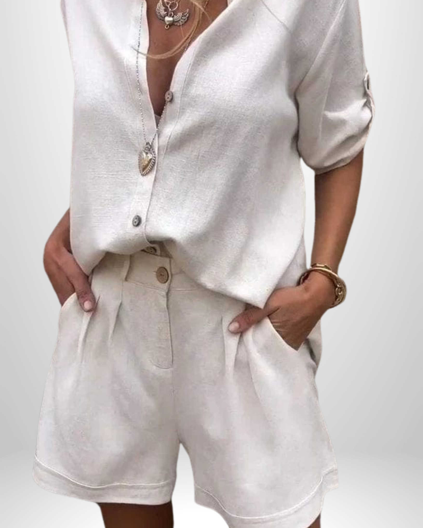 Melda | Breezy Buttoned Set