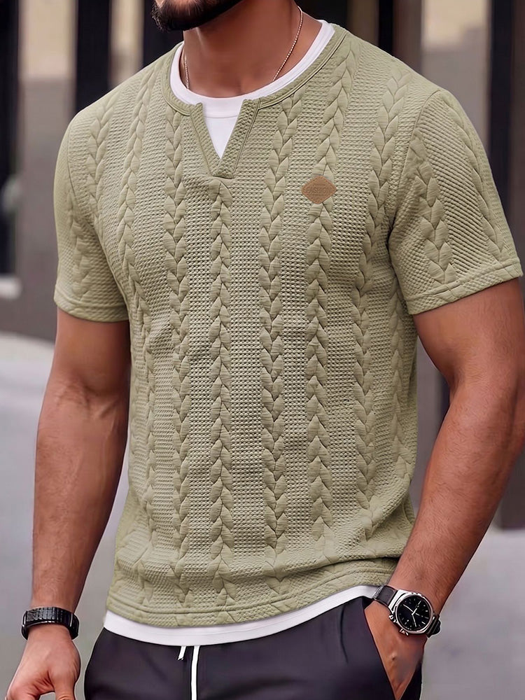 Cable Knit Short Sleeve