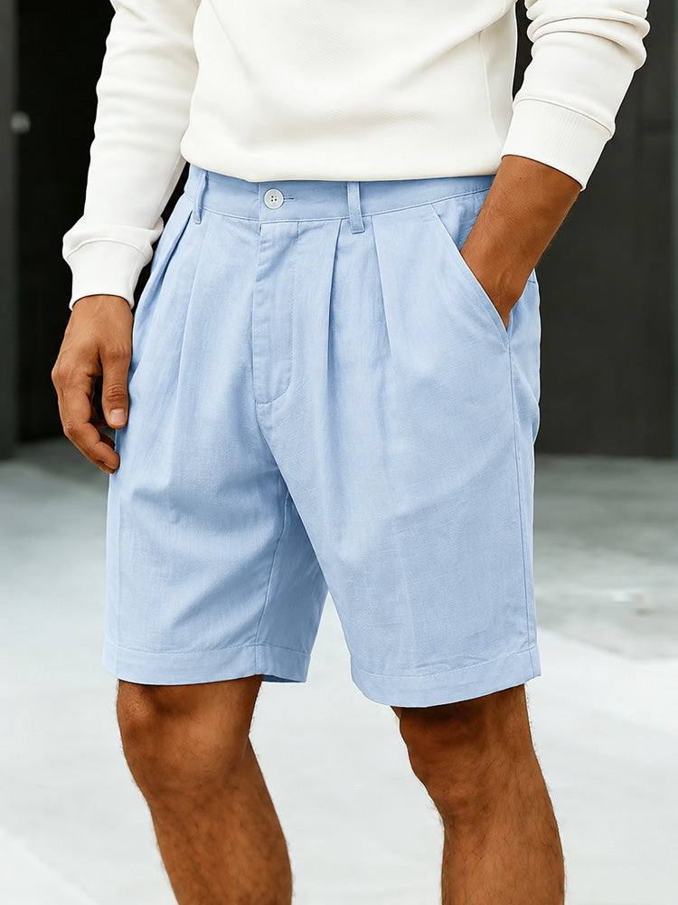 Men’s Tailored Pleated Chino Shorts