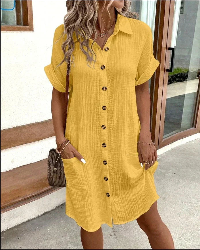 Beatrice | Button-Front Shirt Dress