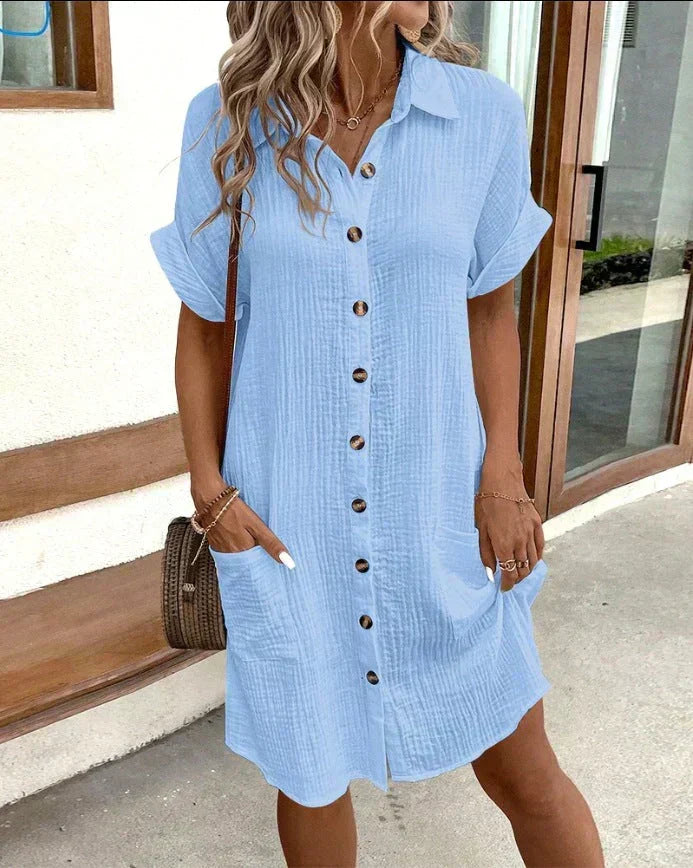 Beatrice | Button-Front Shirt Dress
