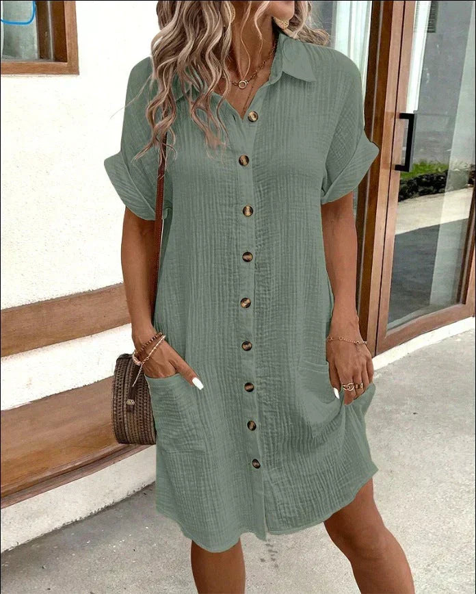Beatrice | Button-Front Shirt Dress