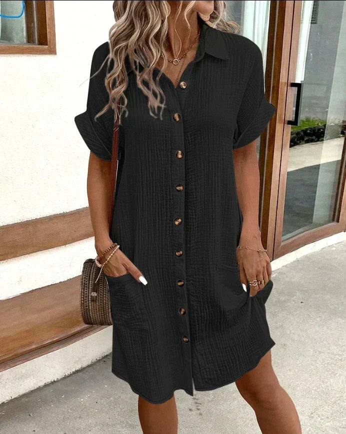 Beatrice | Button-Front Shirt Dress