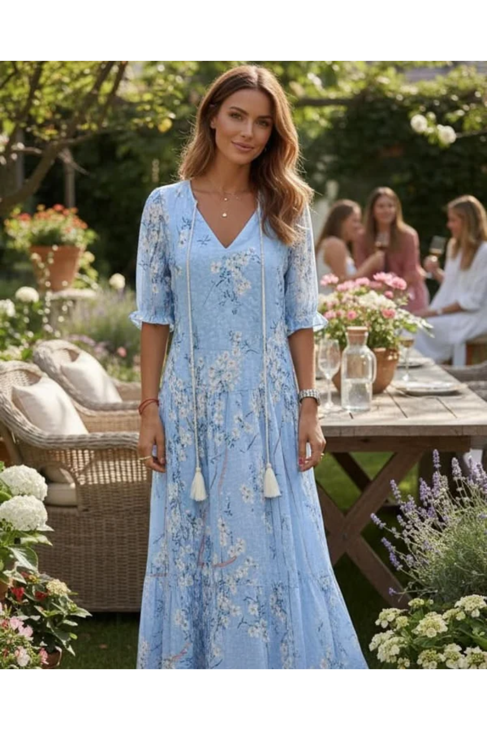 Penelope | Women's Bohemian Floral V-Neck