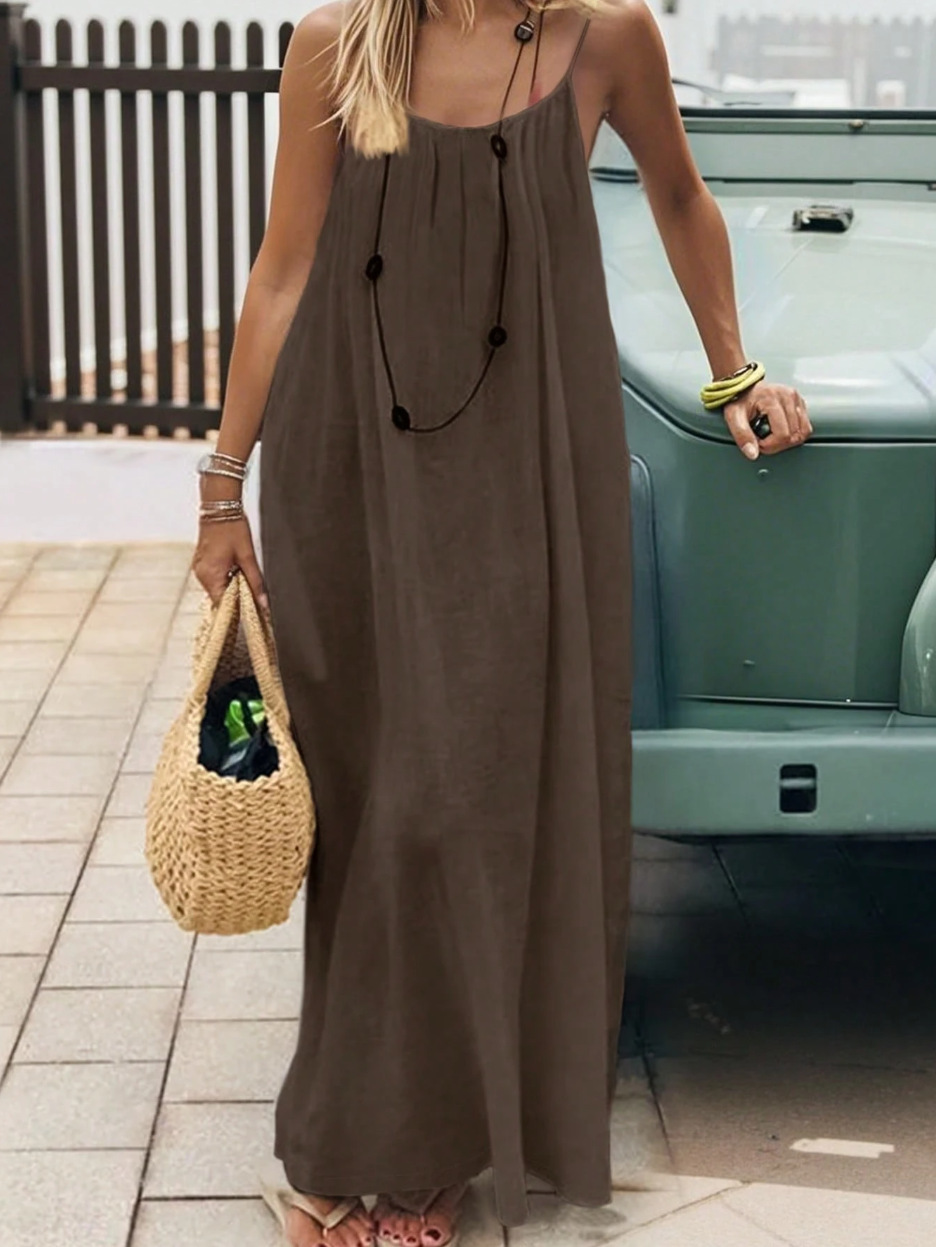 Grace | Solid Halter Maxi Dress