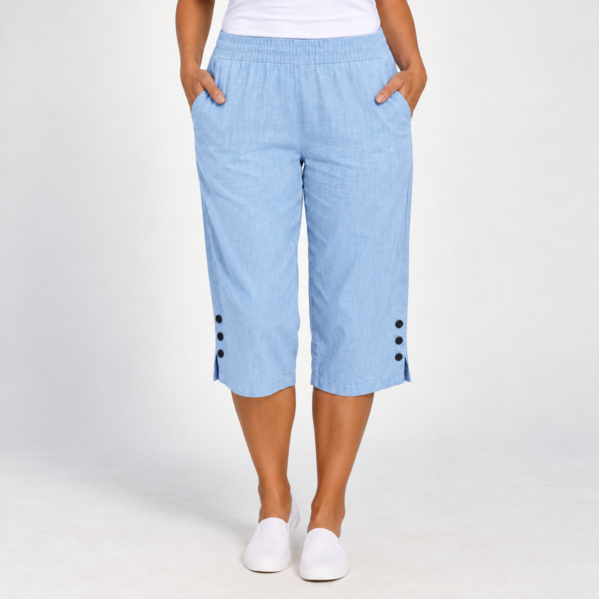 Tessa | Relaxed Cotton Capri Pants