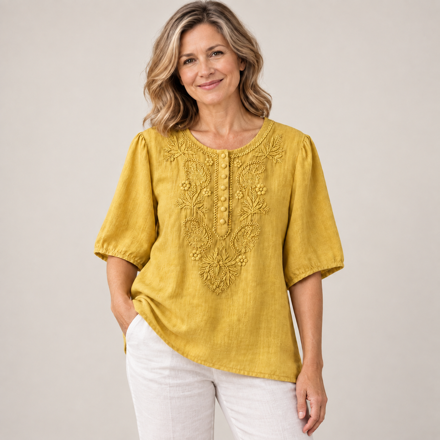 Verena Cotton Linen Blouse